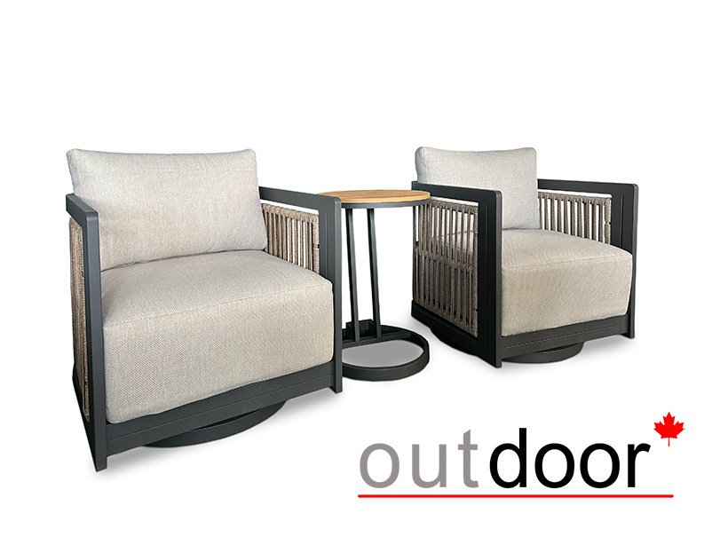 Комплект мебели кофейный OUTDOOR Сан-Ремо (2 кресла, кофейный стол), кварц